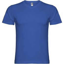 Samoyedo koszulka męska z krótkim rękawem i dekoltem w serek królewski niebieski (R65034T4)