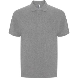 Centauro Premium koszulka polo unisex z krótkim rękawem melanż szary
