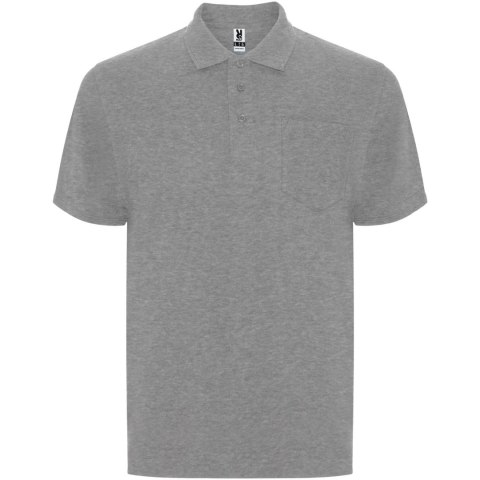 Centauro Premium koszulka polo unisex z krótkim rękawem melanż szary