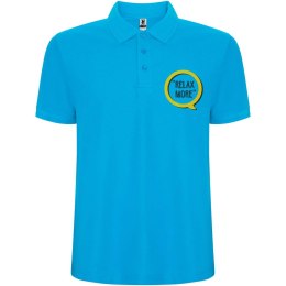 Pegaso Premium koszulka męska polo z krótkim rękawem turkusowy (R66094U4)