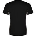 Shanghai sportowa koszulka męska z krótkim rękawem czarny, ciemny ołowiowy (R65959E4)