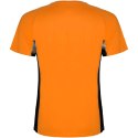 Shanghai sportowa koszulka męska z krótkim rękawem fluorescencyjna pomarańcz, czarny (R65959A3)