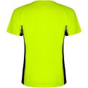 Shanghai sportowa koszulka męska z krótkim rękawem fluorescencyjna zieleń, czarny (R65959G5)