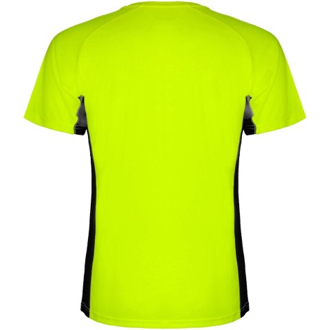 Shanghai sportowa koszulka męska z krótkim rękawem fluorescencyjna zieleń, czarny (R65959G5)