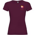 Jamaica koszulka damska z krótkim rękawem burgundowy (R66272D1)