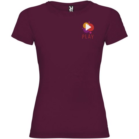 Jamaica koszulka damska z krótkim rękawem burgundowy (R66272D1)