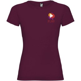 Jamaica koszulka damska z krótkim rękawem burgundowy (R66272D4)
