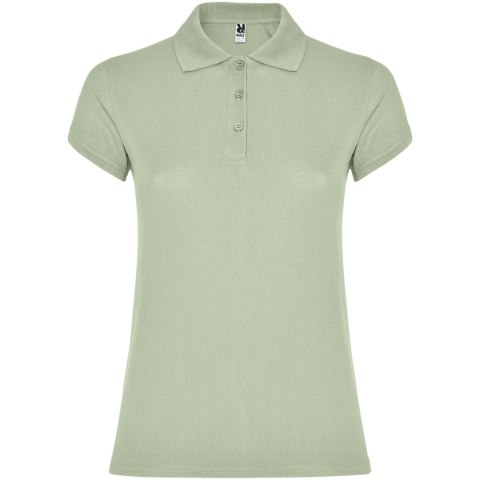 Star koszulka damska polo z krótkim rękawem mglista zieleń (R66345Q3)