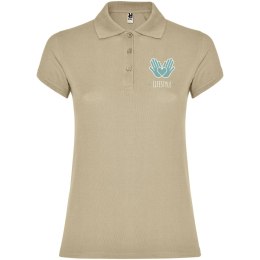Star koszulka damska polo z krótkim rękawem piaskowy (R66341H2)