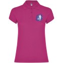 Star koszulka damska polo z krótkim rękawem róż rozetka (R66344R1)