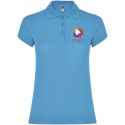 Star koszulka damska polo z krótkim rękawem turkusowy (R66344U2)