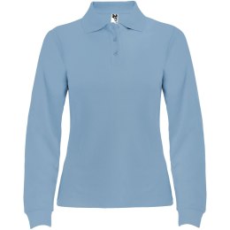 Estrella koszulka damska polo z długim rękawem błękitny