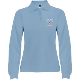 Estrella koszulka damska polo z długim rękawem błękitny