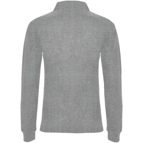 Estrella koszulka damska polo z długim rękawem melanż szary (R66362U1)