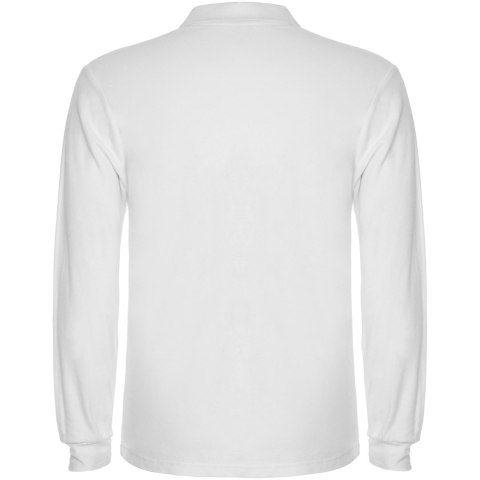 Estrella koszulka męska polo z długim rękawem biały