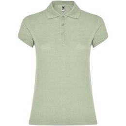 Star koszulka damska polo z krótkim rękawem mglista zieleń (R66345Q6)