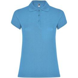 Star koszulka damska polo z krótkim rękawem turkusowy (R66344U6)