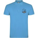 Star koszulka męska polo z krótkim rękawem turkusowy
