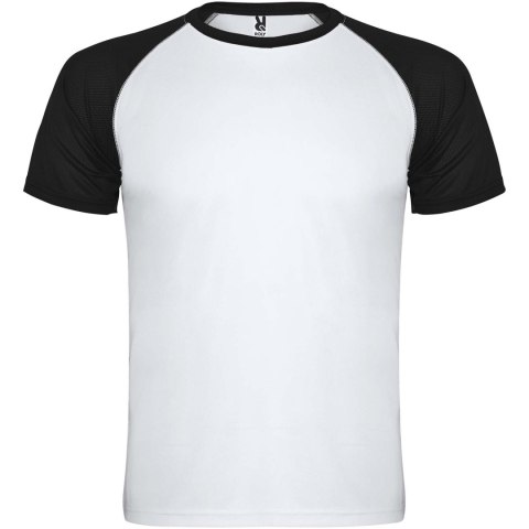 Indianapolis sportowa koszulka unisex z krótkim rękawem biały, czarny (R66508R2)