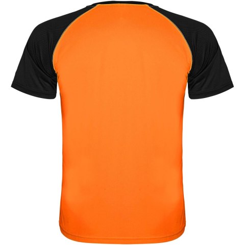 Indianapolis sportowa koszulka unisex z krótkim rękawem fluorescencyjna pomarańcz, czarny