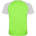 Indianapolis sportowa koszulka unisex z krótkim rękawem fluorescencyjna zieleń, biały