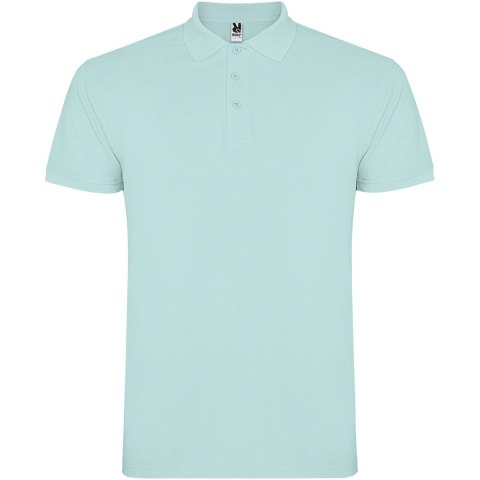 Star koszulka męska polo z krótkim rękawem miętowy zielony (R66383B4)