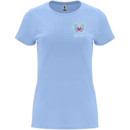 Capri koszulka damska z krótkim rękawem błękitny