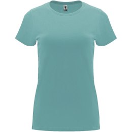 Capri koszulka damska z krótkim rękawem przygaszony błękit