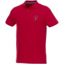 Beryl - męska koszulka polo z krótkim rękawem z bawełny organicznej i materiałów z recyklingu czerwony