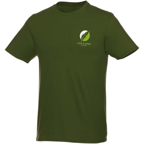 Męski T-shirt z krótkim rękawem Heros wojskowy zielony