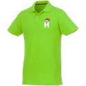 Helios - koszulka męska polo z krótkim rękawem zielone jabłko (38106684)