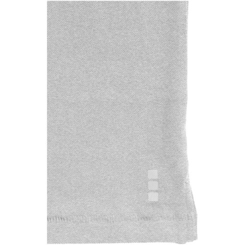 Męskie polo Oakville z długim rękawem szary melanż