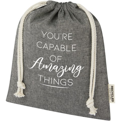 Pheebs torba na prezent z bawełny z recyklingu o gramaturze 150 g/m² i z certyfikatem GRS, średnia o pojemności 1,5 l