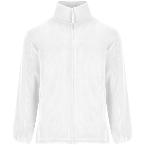 Artic męska kurtka polarowa z zamkiem błyskawicznym na całej długości biały