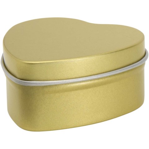 Blissful świeca w puszce w kształcie serca o zapachu wanilii różowe złoto (12635340)