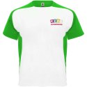 Bugatti sportowa koszulka dziecięca z krótkim rękawem biały, paprociowy zielony