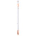 Nanna długopis z wykończeniem w kolorze różowego złota biały
