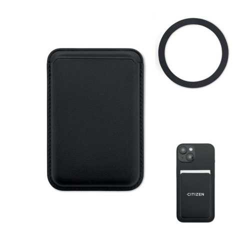 Magnetyczne etui na kartę czarny (MO2774-03)