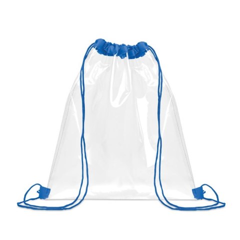 Przezroczysta torba ze sznurkie niebieski (MO2814-37)