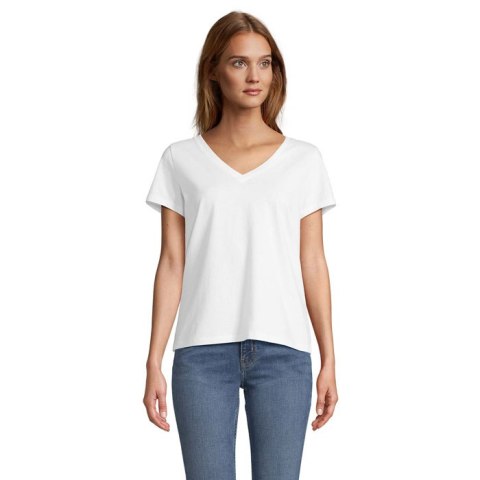 REGENT V T-SHIRT WOMEN Biały M (S04766-WH-M)
