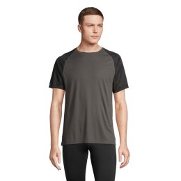 VORTEX RAGLAN T-SHIRT Black/Charcoal Grey L (S04787-BI-L)