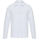 Apollo koszulka polo z długim rękawem, uniseks biały