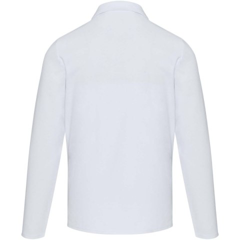 Apollo koszulka polo z długim rękawem, uniseks biały