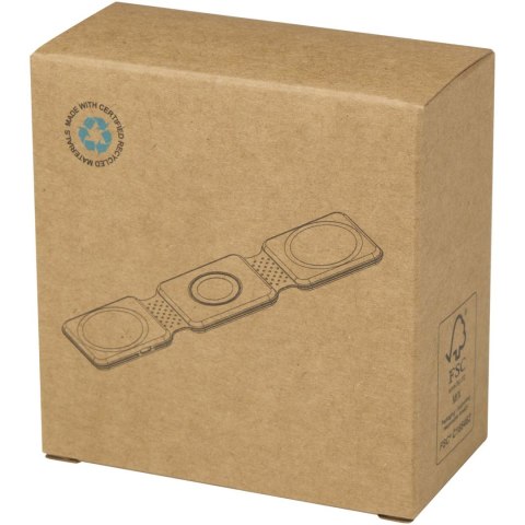 Armus zestaw 3 w 1 ze składaną ładowarką bezprzewodową 15 W z tworzyw sztucznych pochodzących z recyklingu biały