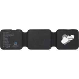 Armus zestaw 3 w 1 ze składaną ładowarką bezprzewodową 15 W z tworzyw sztucznych pochodzących z recyklingu czarny