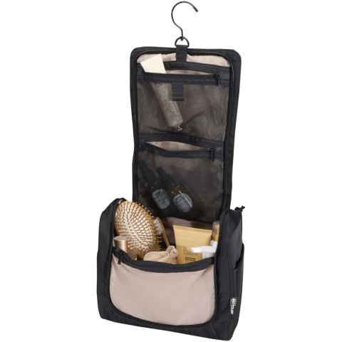 Puffer kosmetyczka na pasku o pojemności 8 l z recyklingu z certyfikatem GRS czarny