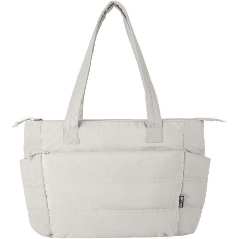 Puffer torba na zakupy z certyfikatem GRS z recyklingu na laptopa o przekątnej 15,6 cala, 18 l piaskowiec