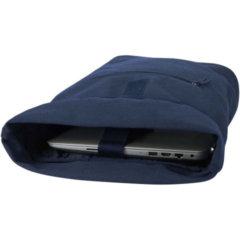 Recanvas plecak ze zwijaną górą o pojemności 16 l wykonany z materiałów z recyklingu z certyfikatem GRS granatowy