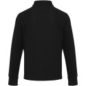 Zeus koszulka polo z zamkiem do połowy i długimi rękawami, uniseks czarny