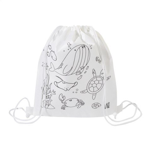 Worek ze sznurkiem do kolorowania RPET, morski